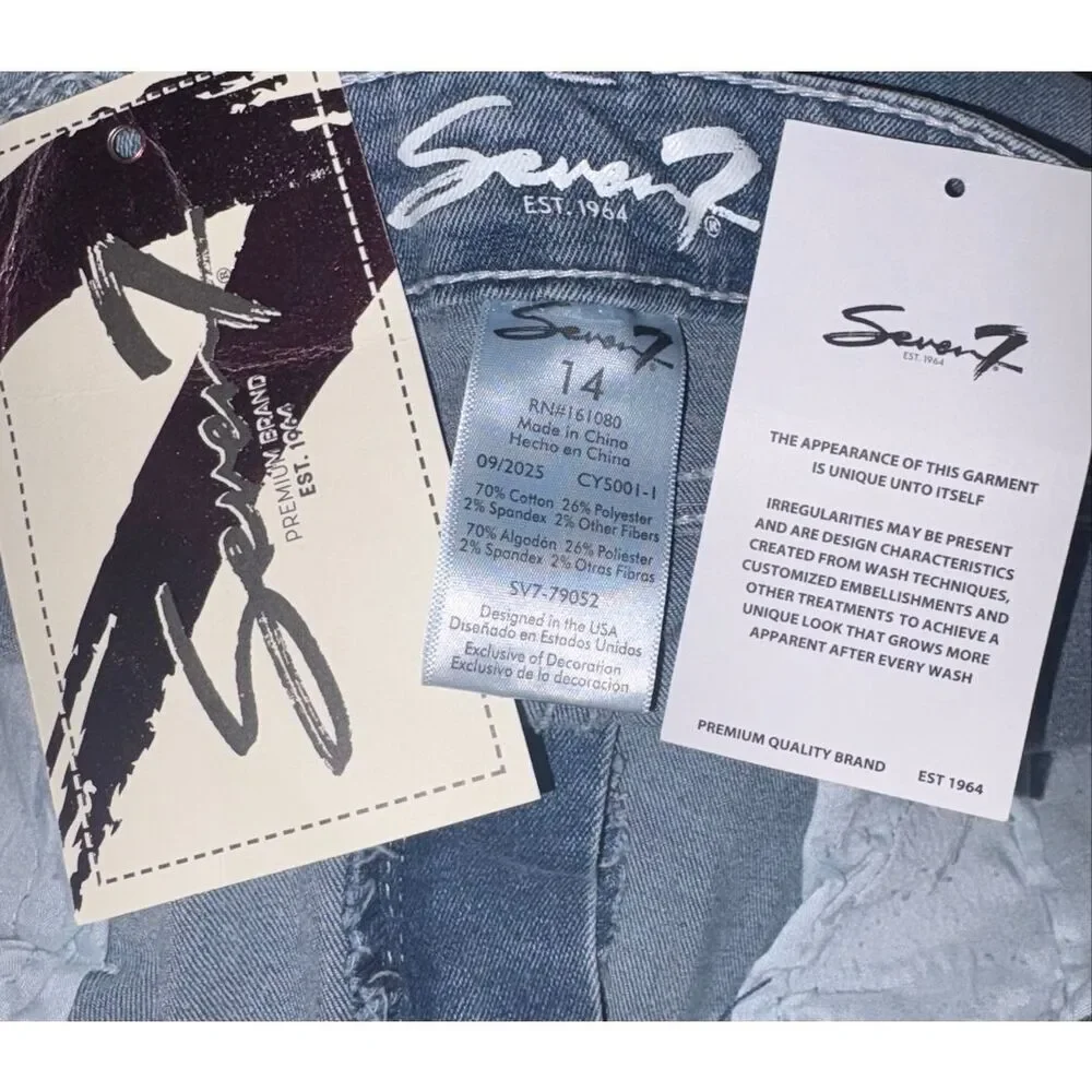 Seven7 Mini Gabby Distressed Flare Jeans